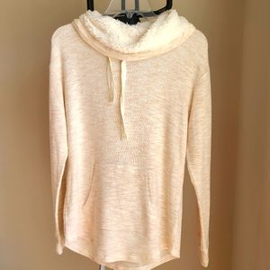 Ultra Flirt Funnel Neck Sweater, Size Small, Cream